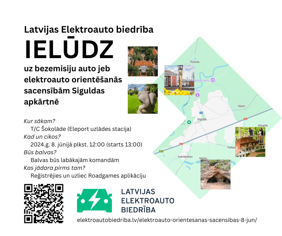 LEAB ielūdz 8. jūnija elektroauto orientēšanās sacensībām